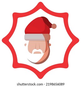 imagen vectorial. iconos de navidad con fondo blanco y borde rojo