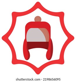 vector image. christmas icons with white background and red border