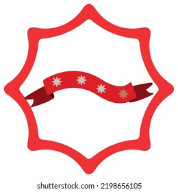 vector image. christmas icons with white background and red border