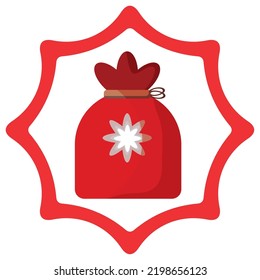 imagen vectorial. iconos de navidad con fondo blanco y borde rojo