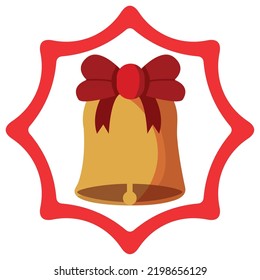 vector image. christmas icons with white background and red border