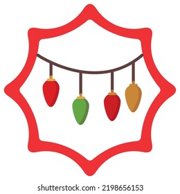 imagen vectorial. iconos de navidad con fondo blanco y borde rojo