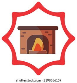 vector image. christmas icons with white background and red border