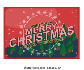 vector image christmas illustration card