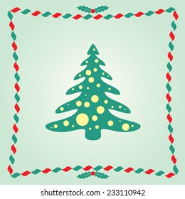 A vector image is for christmas pattern and background. christmas card, wrapping paper, wall paper. christmas tree and frames.