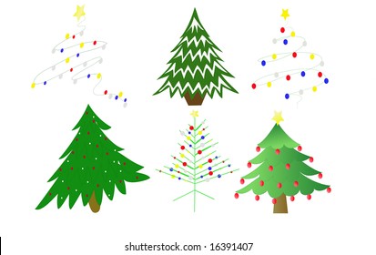 Similar Images, Stock Photos & Vectors of Christmas Tree Design Set ...