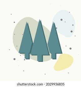 Vector image of Christmas tree, fir-tree on multicolored background. Layers grouped for easy editing illustration. For your design.