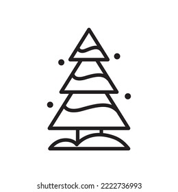 Vektorbild von Weihnachtsbaum-Symbol auf schwarz-weißem Hintergrund