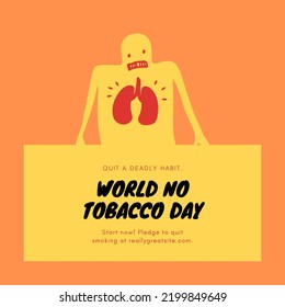 vector image of cigarettes, lungs, no smoking. top view perfect for backgrounds, wallpapers and celebrating world no tobacco day