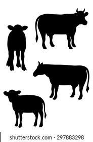 Vector image of circuit pattern cow.