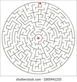 vector image of a circular maze.