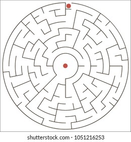 Vector image of a circular maze.
