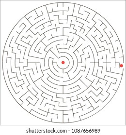 Vector image of a circular maze.