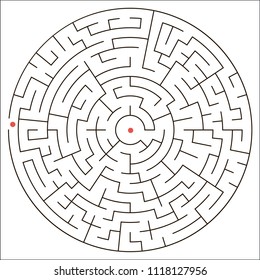 Vector Image Of A Circular Maze.