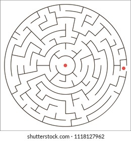 Vector image of a circular maze.