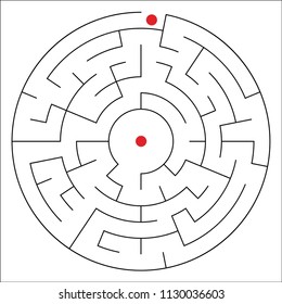 Vector Image Circular Maze Stock Vector (Royalty Free) 1118127959 ...
