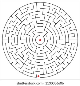 Vector image of a circular maze.
