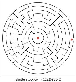 Vector image of a circular maze.