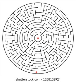 Vector image of a circular maze.