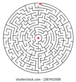 Vector image of a circular maze.