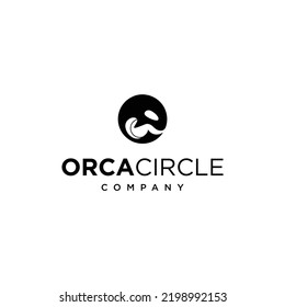 vector image of a circular orca. Can be used for brands, logos, mascots or tattoos for various companies