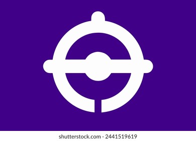 Vector image of city flag, Chiba prefecture , Japan. Proportion 2:3. EPS10.