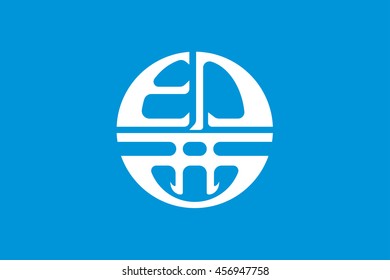 Vector image of  city flag,  Chiba prefecture , Japan. Proportion 2:3. EPS10.  