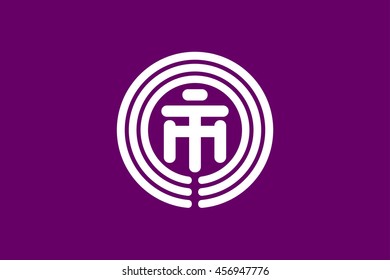 Vector image of  city flag, Chiba prefecture , Japan. Proportion 2:3. EPS10. 