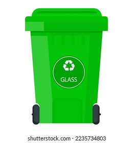 Vector image of a city garbage can. Waste management. The concept of recycling, garbage collection and separate garbage collection.