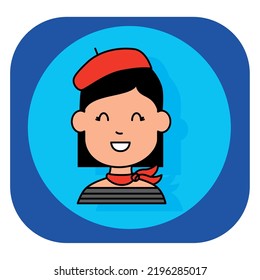 imagen vectorial, iconos de ciudad con fondo azul