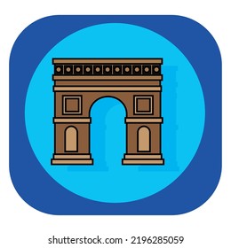 imagen vectorial, iconos de ciudad con fondo azul