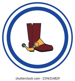 vector image, city icons with white background and blue border