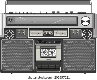 Vector Image Of A Classic Boom Box