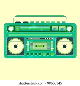 vector image of a classic boom box