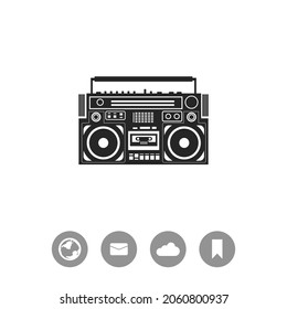 Imagen vectorial de un boombox clásico.
