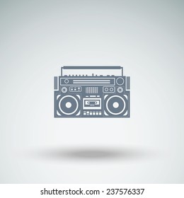 vector image of a classic boombox