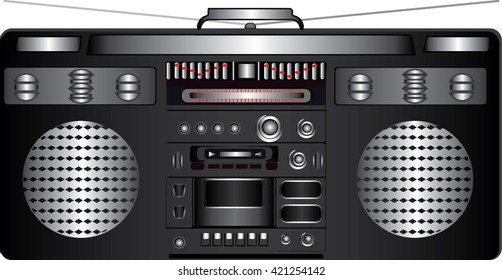 vector image of a classic boombox