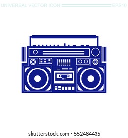 Vector image of a classic boombox.