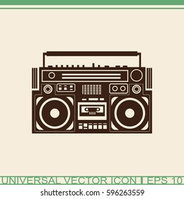 Vector image of a classic boombox.