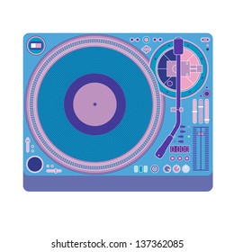 Vector image of a classic DJ mixer