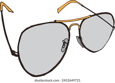 Vector Imagen de gafas clásicas para caminar o viajar