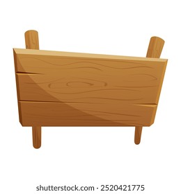 Vector image of a classic wooden arrow sign, perfect for outdoor and adventure themes.