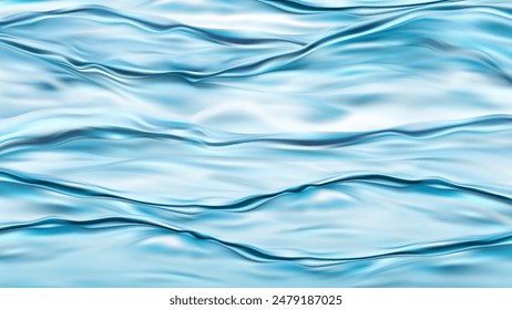 Vector image of clear and rippling sea water surface