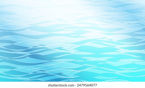 Vector image of clear and rippling sea water surface