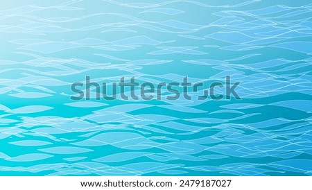 Vector image of clear and rippling sea water surface