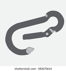 Vector image of climber carabiner