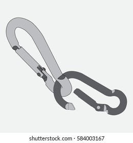 Vector image of climber carabiner