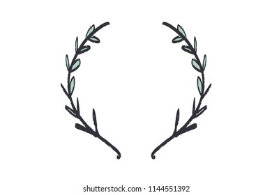 Vector image, clipart, editable details. Boho floral frame, text template. Decor element for your design and other.