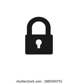 Vector image of a closed padlock lock, symbol of security