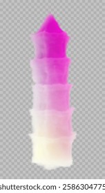 Vector image of clouds in the form of a tower. Minimalistic style with clear lines and soft colors creates a modern and creative look suitable for various design projects.